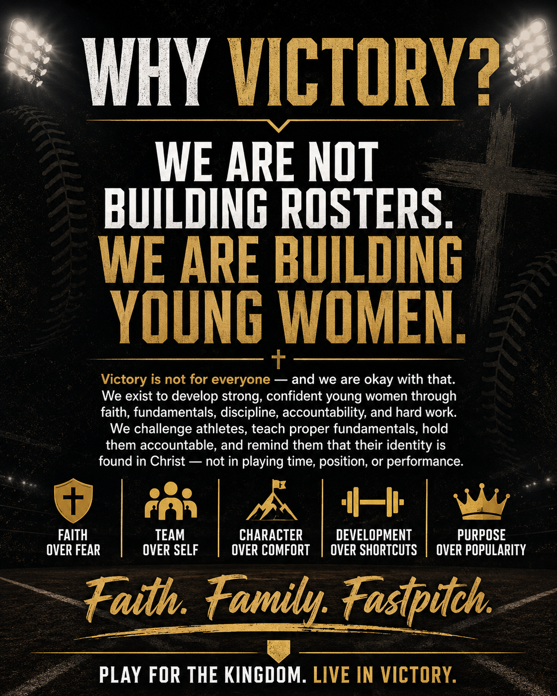 Why Victory — program values and development graphic